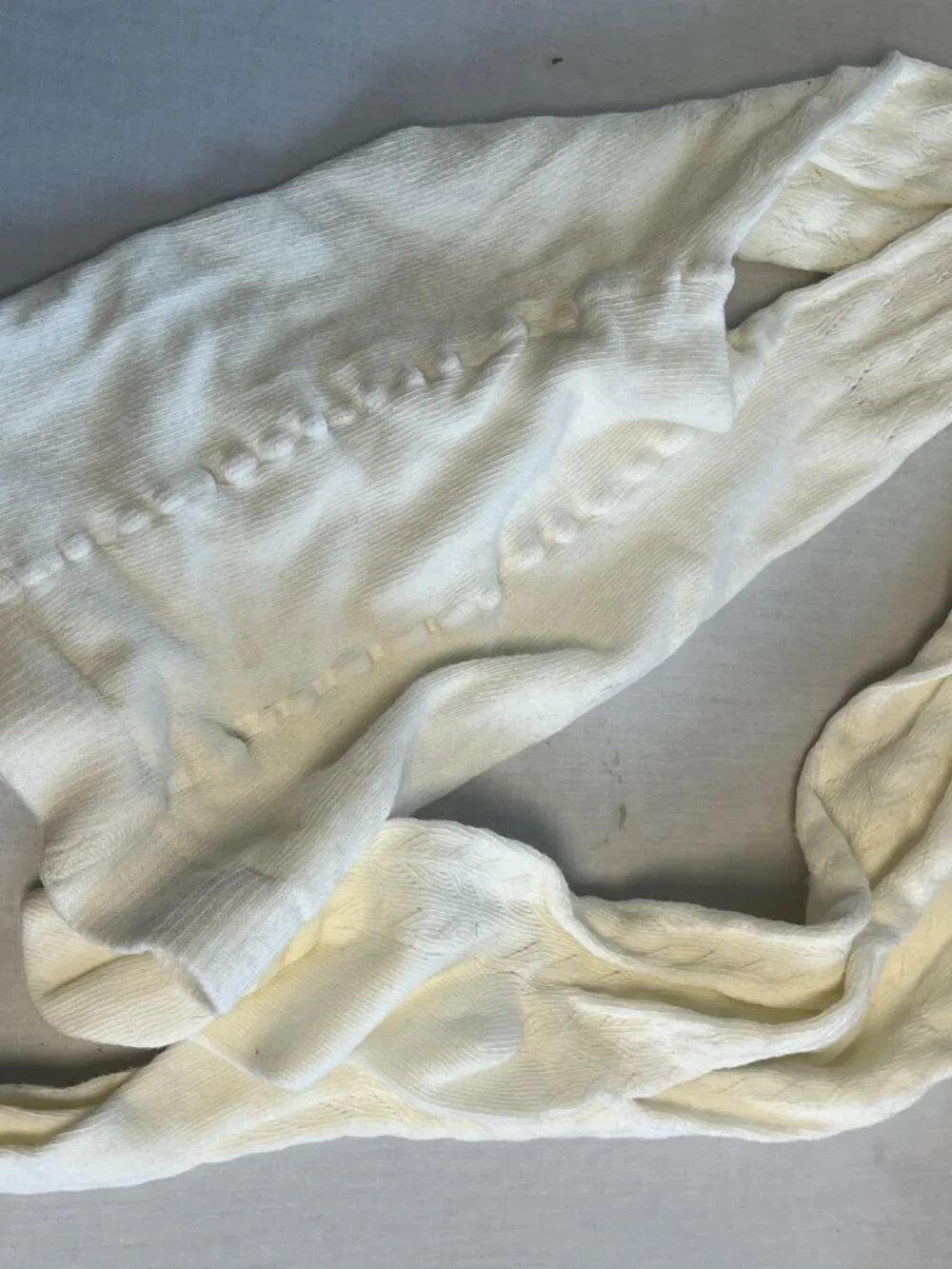 MeMoi Pelerine Sweater Tights L-XL Winter White Open Knit